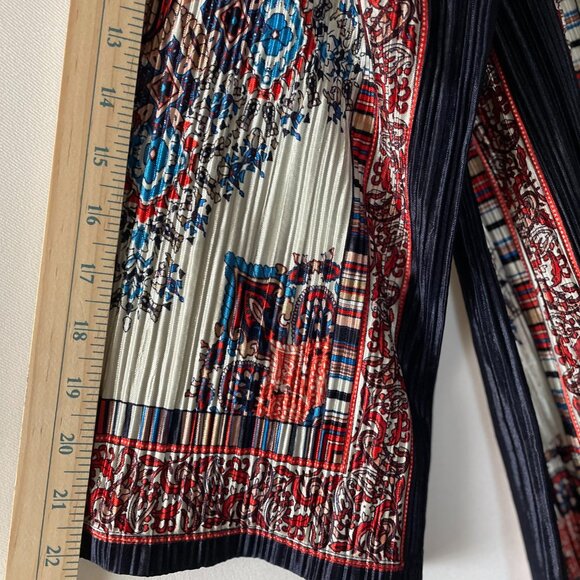 Valerie Stevens Womens Multicolor Vibrant Paisley Boho Blouse Tunic Top Size XL - Picture 8 of 9